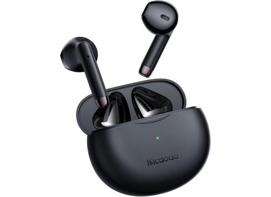 Mcdodo Hp-8031 Tws Bluetooth 5.0 Wireless Headphones p to 25 hours of playtime with charging case IPX4 Waterproof - Black